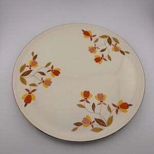 MCM Vintage Hall Jewel Tea Autumn Leaf Cake Plate 9.5" Mary Dunbar